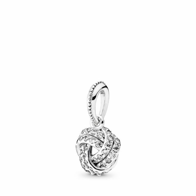 Pandora Sparkling Love Knot Pendant NZ Sale, Sterling Silver (368491-VNS)